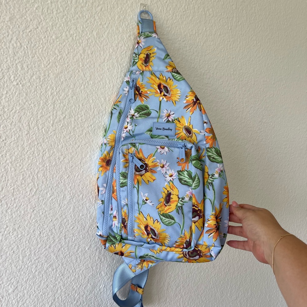 NWOT Vera Bradley Sunflower Blue Sling Bag